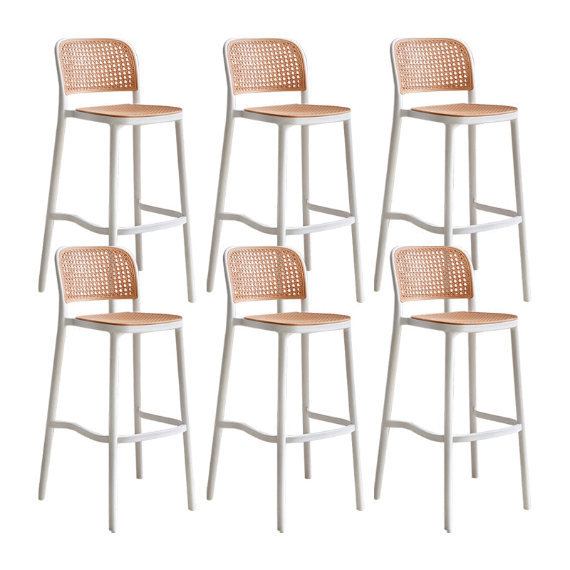 Sgabello da banco di plastica in stile moderno sgabello sul retro con poggiapiedi