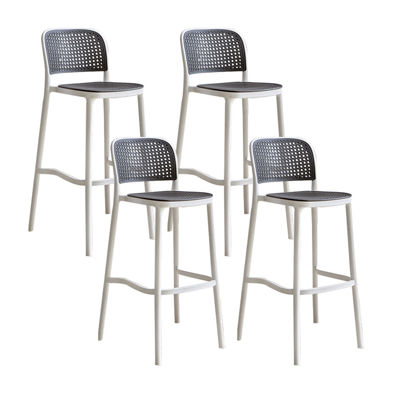 Sgabello da banco di plastica in stile moderno sgabello sul retro con poggiapiedi