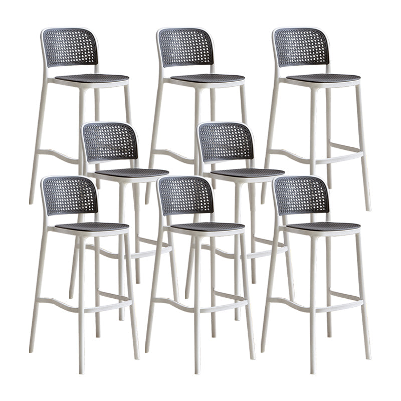 Sgabello da banco di plastica in stile moderno sgabello sul retro con poggiapiedi