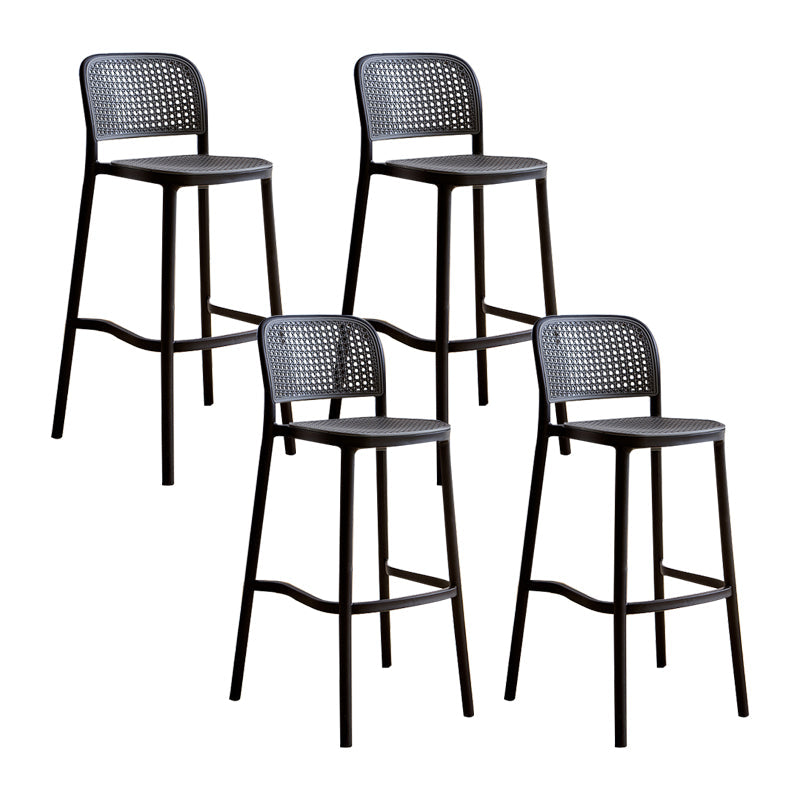 Sgabello da banco di plastica in stile moderno sgabello sul retro con poggiapiedi