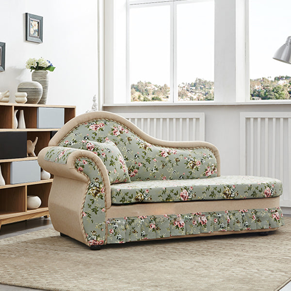 Traditional Removable Cushions Chaise Fabric Floral Chaise for Living Room Clearhalo 'Chairs & Seating' 'Chaise Lounge' 'chaise_lounge' 'furn' 'furn_chaise_lounge' 'Furniture' 'Living Room Furniture' 7381432