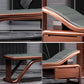 Traditional Brown Solid Wood Accent Chair Faux Leather Chaise Clearhalo 'Chairs & Seating' 'Chaise Lounge' 'chaise_lounge' 'furn' 'furn_chaise_lounge' 'Furniture' 'Living Room Furniture' 7381444