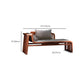 Traditional Brown Solid Wood Accent Chair Faux Leather Chaise Clearhalo 'Chairs & Seating' 'Chaise Lounge' 'chaise_lounge' 'furn' 'furn_chaise_lounge' 'Furniture' 'Living Room Furniture' 7381450