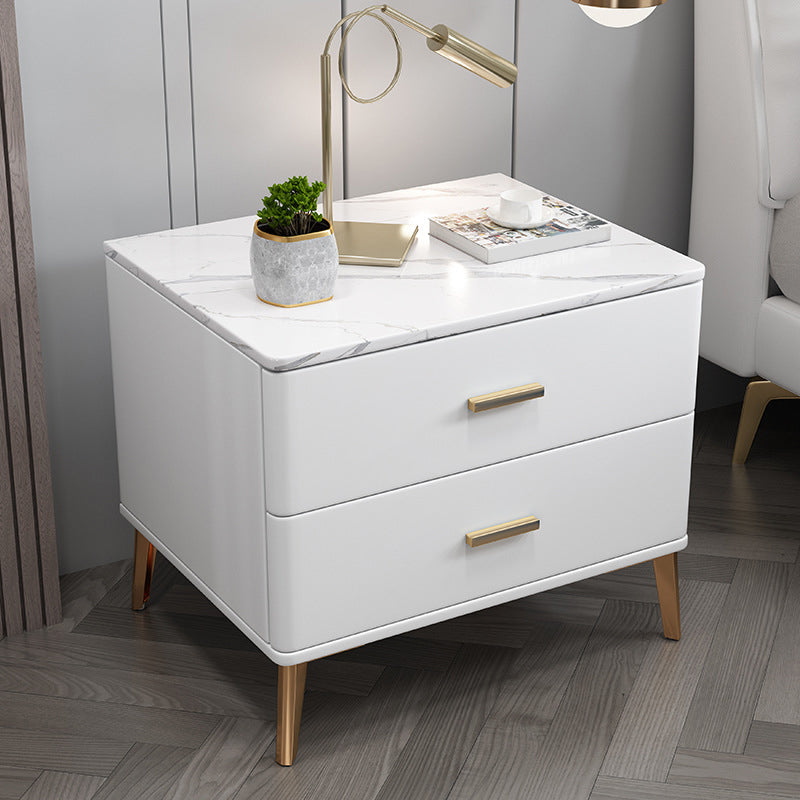 Glam 2 tiroirs accent table table de chevet antique