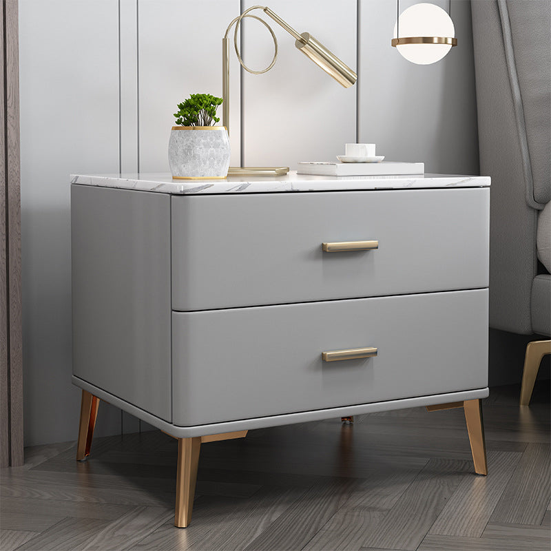 Glam 2 tiroirs accent table table de chevet antique