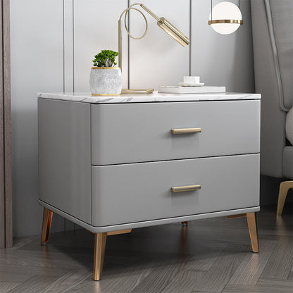 Glam 2 tiroirs accent table table de chevet antique