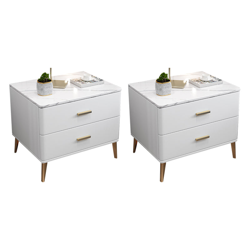 Glam 2 tiroirs accent table table de chevet antique