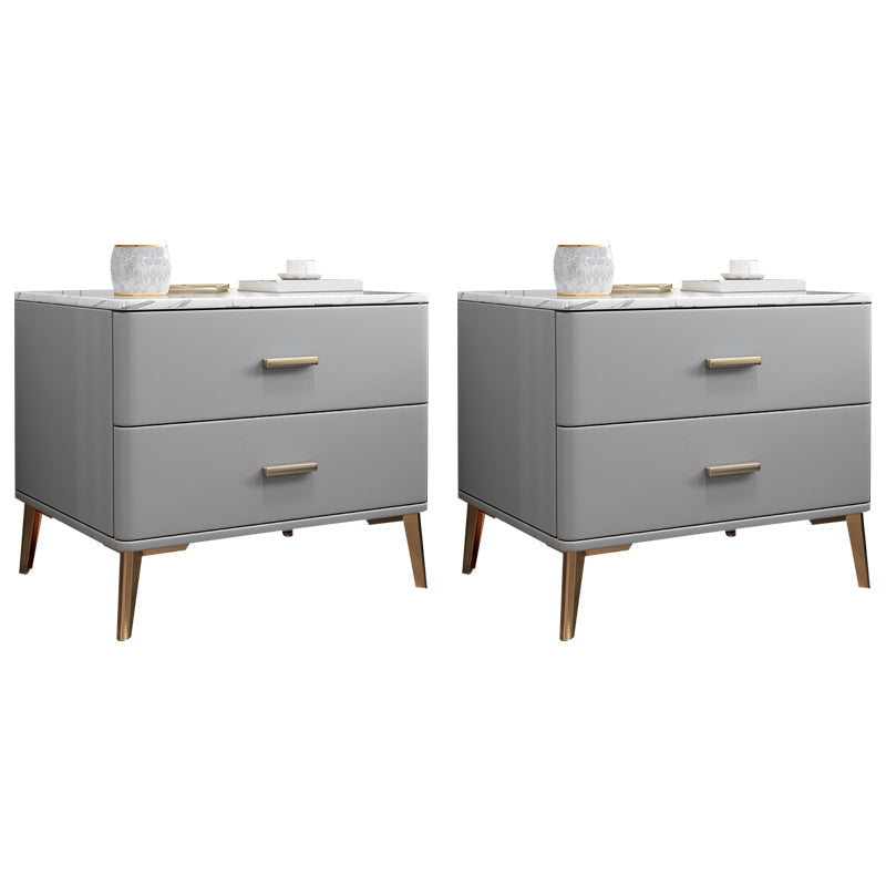 Glam 2 tiroirs accent table table de chevet antique