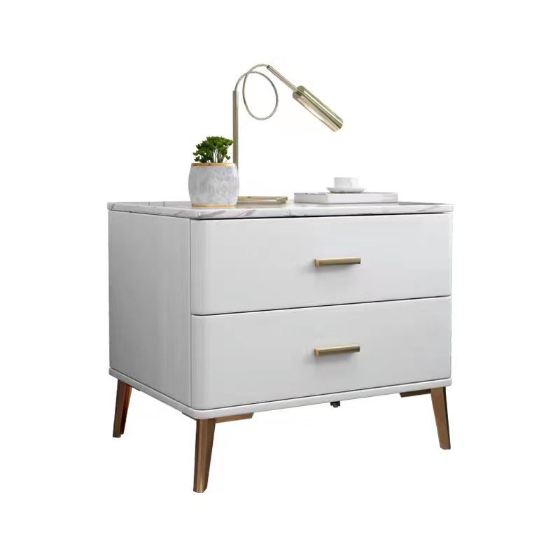 Glam 2 tiroirs accent table table de chevet antique