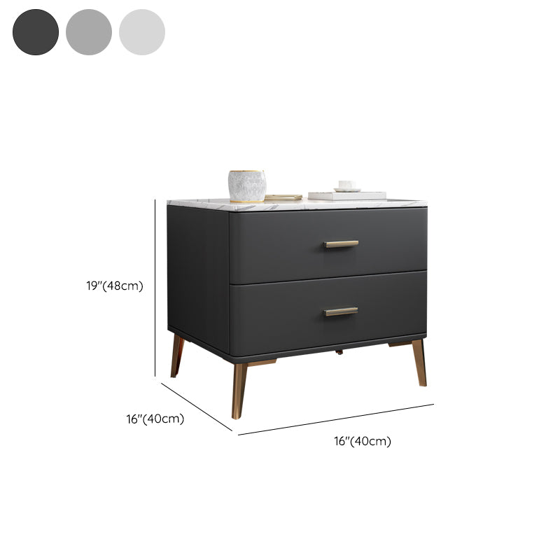 Glam 2 tiroirs accent table table de chevet antique