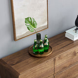Modernism Horizontal Double Dresser Walnut Dresser with Storage for Bedroom