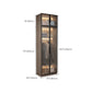 Brown Engineered Wood Wardrobe Cabinet Modern Style Wardrobe Closet without Light
