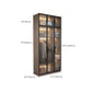Brown Engineered Wood Wardrobe Cabinet Modern Style Wardrobe Closet without Light