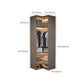 Brown Engineered Wood Wardrobe Cabinet Modern Style Wardrobe Closet without Light