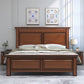Mid-Century Modern Standard Bed Mahogany Espresso Panel Bed with Headboard Clearhalo 'Bedroom Furniture' 'Beds' 'furn' 'furn_beds' 'Furniture' 7381817