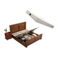 Mid-Century Modern Standard Bed Mahogany Espresso Panel Bed with Headboard Lift Up Storage Bed & Mattress Clearhalo 'Bedroom Furniture' 'Beds' 'furn' 'furn_beds' 'Furniture' 7381820