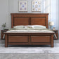 Mid-Century Modern Standard Bed Mahogany Espresso Panel Bed with Headboard Clearhalo 'Bedroom Furniture' 'Beds' 'furn' 'furn_beds' 'Furniture' 7381828
