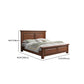 Mid-Century Modern Standard Bed Mahogany Espresso Panel Bed with Headboard Clearhalo 'Bedroom Furniture' 'Beds' 'furn' 'furn_beds' 'Furniture' 7381830