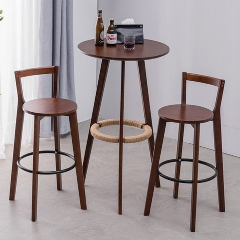 Juego de barra redonda contemporánea, juego de mesa de madera para Pub de 1/3 piezas para el hogar