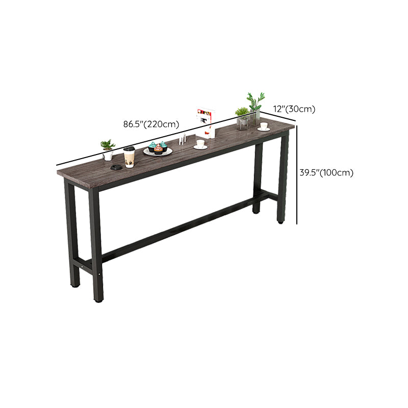 Juego de Pub rectangular con altura de mostrador, mesa de Bar con estructura metálica de 1/3/4 Uds y taburetes sin respaldo