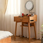 Minimalism Solid Wood Makeup Table Vanity Stool with Drawers and Mirror Clearhalo 'Bedroom Furniture' 'furn' 'furn_makeup_vanities' 'Furniture' 'Makeup Vanities' 'makeup_vanities' 7381889