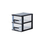 Contemporary Plastic Cabinet Vertical File Cabinet with Drawers for Office 6.7"L x 9.4"W x 7.9"H Black Clear Clearhalo 'Filing Cabinets' 'filling_cabinets' 'furn' 'furn_filling_cabinets' 'Furniture' 'Office Furniture' 7382031