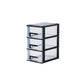 Contemporary Plastic Cabinet Vertical File Cabinet with Drawers for Office 6.7"L x 9.4"W x 11.8"H Black Clear Clearhalo 'Filing Cabinets' 'filling_cabinets' 'furn' 'furn_filling_cabinets' 'Furniture' 'Office Furniture' 7382033