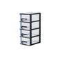Contemporary Plastic Cabinet Vertical File Cabinet with Drawers for Office 6.7"L x 9.4"W x 15.6"H Black Clear Clearhalo 'Filing Cabinets' 'filling_cabinets' 'furn' 'furn_filling_cabinets' 'Furniture' 'Office Furniture' 7382035