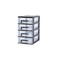 Contemporary Plastic Cabinet Vertical File Cabinet with Drawers for Office 6"L x 8.3"W x 9.9"H Black Clear Clearhalo 'Filing Cabinets' 'filling_cabinets' 'furn' 'furn_filling_cabinets' 'Furniture' 'Office Furniture' 7382050