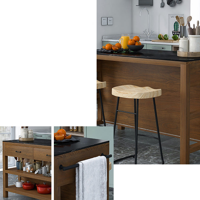 Tavolo da cucina della sala da pranzo tavolo da preparazione in marmo moderno con deposito aperto