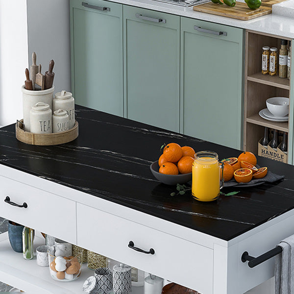 Tavolo da cucina della sala da pranzo tavolo da preparazione in marmo moderno con deposito aperto