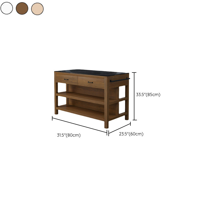 Tavolo da cucina della sala da pranzo tavolo da preparazione in marmo moderno con deposito aperto