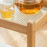 11" Wide Contemporary Corner Table Storage Clear Double Tier Accent Side Table Clearhalo 'Coffee & Accent Tables' 'End & Side Tables' 'end_side_tables' 'furn' 'furn_end_side_tables' 'Furniture' 'Living Room Furniture' 7382758