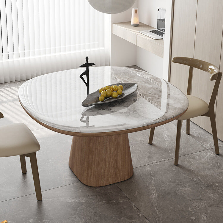 Solid Wood Base Table Square Dining Table for Kitchen Dining Room Clearhalo 'Dining Tables & Seating' 'Dining Tables' 'dining_table' 'furn' 'furn_dining_table' 'Furniture' 'Kitchen & Dining Furniture' 7382930