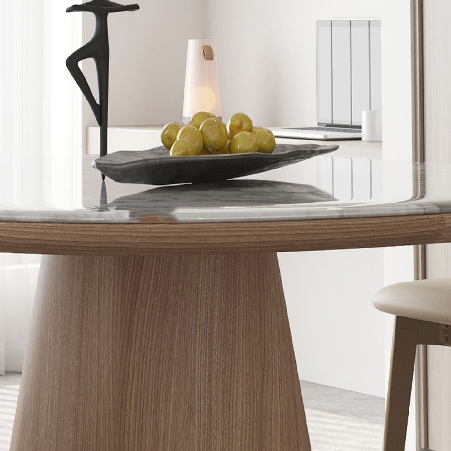 Solid Wood Base Table Square Dining Table for Kitchen Dining Room Clearhalo 'Dining Tables & Seating' 'Dining Tables' 'dining_table' 'furn' 'furn_dining_table' 'Furniture' 'Kitchen & Dining Furniture' 7382936