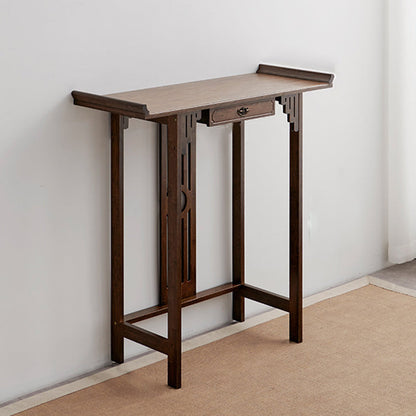 Mid Century Modern Console Table 12"W Wood Console Sofa Table