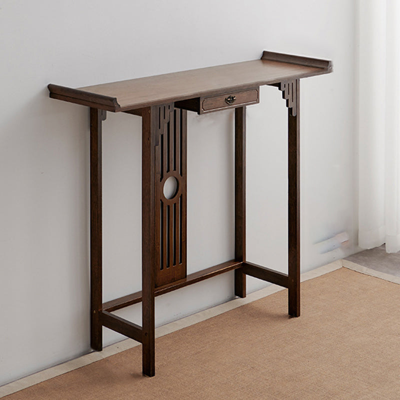 Mid Century Modern Console Table 12"W Wood Console Sofa Table