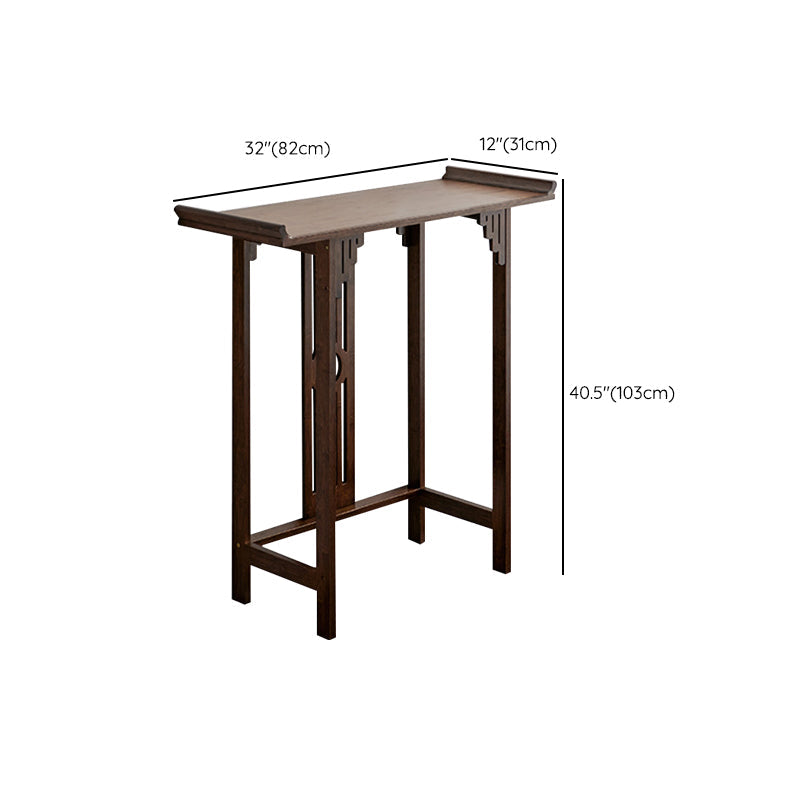 Mid Century Modern Console Table 12"W Wood Console Sofa Table