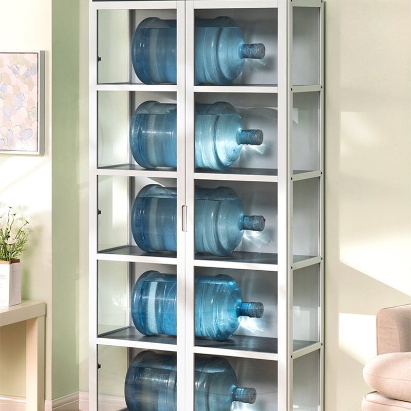 White Lacquered Modern Storage Cabinet,Rectangle Standard Cabinet Clearhalo 'Cabinets & Chests' 'cabinets_chests' 'furn' 'furn_cabinets_chests' 'Furniture' 'Living Room Furniture' 7383251