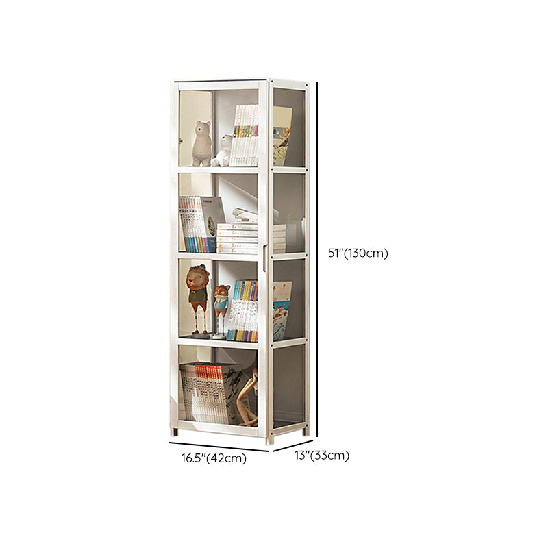 White Lacquered Modern Storage Cabinet,Rectangle Standard Cabinet Clearhalo 'Cabinets & Chests' 'cabinets_chests' 'furn' 'furn_cabinets_chests' 'Furniture' 'Living Room Furniture' 7383254