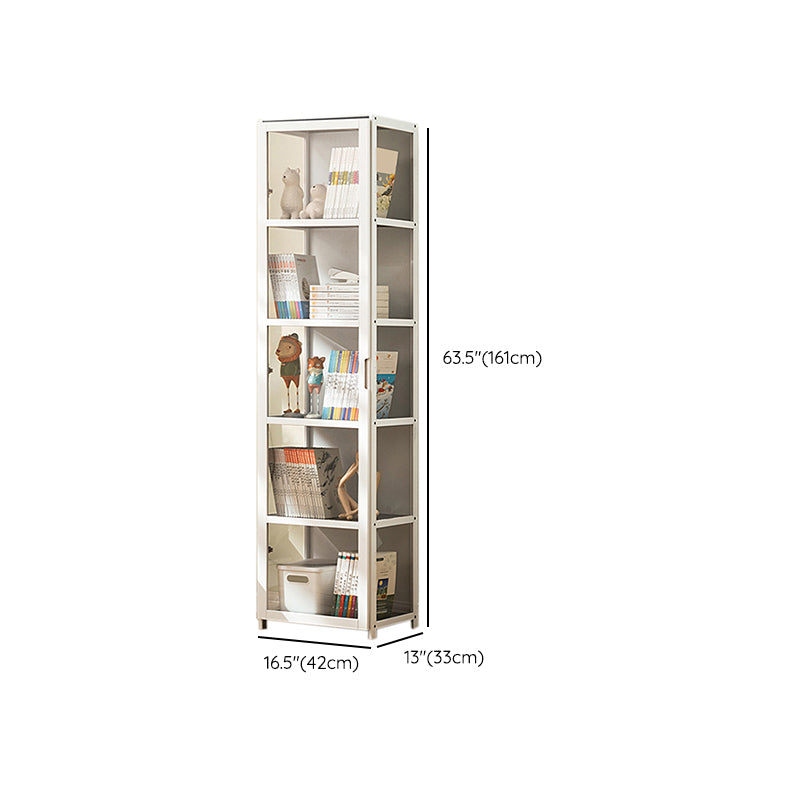 White Lacquered Modern Storage Cabinet,Rectangle Standard Cabinet Clearhalo 'Cabinets & Chests' 'cabinets_chests' 'furn' 'furn_cabinets_chests' 'Furniture' 'Living Room Furniture' 7383255