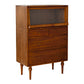 45.3" Tall Wood 1 - Door Accent Cabinet, 4 - Drawer Storage Cabinet Brown