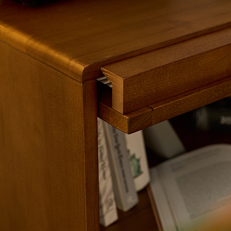 45.3" Tall Wood 1 - Door Accent Cabinet, 4 - Drawer Storage Cabinet Brown