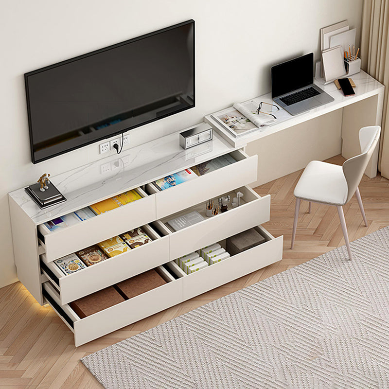 Moderne stijl stenen taak bureau rechthoekige vorm kantoor bureau met 6-laden