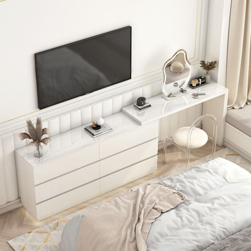 Moderne stijl stenen taak bureau rechthoekige vorm kantoor bureau met 6-laden