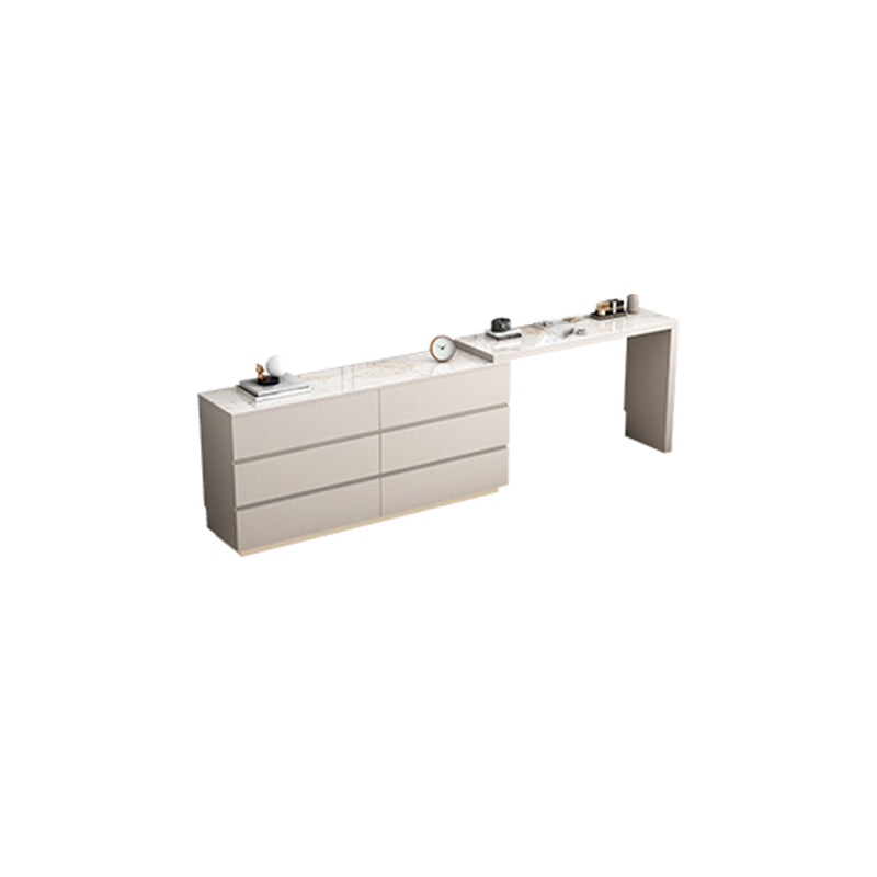 Moderne stijl stenen taak bureau rechthoekige vorm kantoor bureau met 6-laden