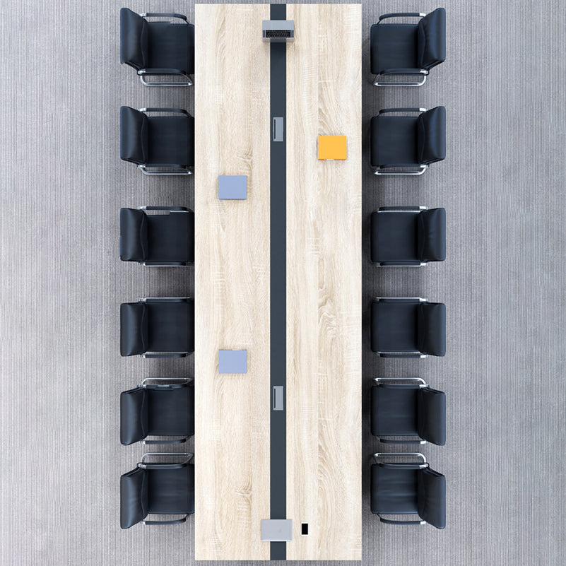 Industriële kantoorbureau vervaardigd hout 29,25 inch Hoogte Computer Desk