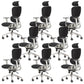 Modern Ergonomic Office Chair Adjustable Seat Height Desk Chair with Wheels White-Black 8 Piece Set Without Footrest Clearhalo 'furn' 'furn_office_chair' 'Furniture' 'Office Chairs' 'Office Furniture' 'office_chair' 7383943