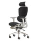 Modern Ergonomic Office Chair Adjustable Seat Height Desk Chair with Wheels White-Black 1 Piece With Footrest Clearhalo 'furn' 'furn_office_chair' 'Furniture' 'Office Chairs' 'Office Furniture' 'office_chair' 7383944