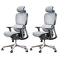 Modern Ergonomic Office Chair Adjustable Seat Height Desk Chair with Wheels White-Gray 2 Piece Set Without Footrest Clearhalo 'furn' 'furn_office_chair' 'Furniture' 'Office Chairs' 'Office Furniture' 'office_chair' 7383950